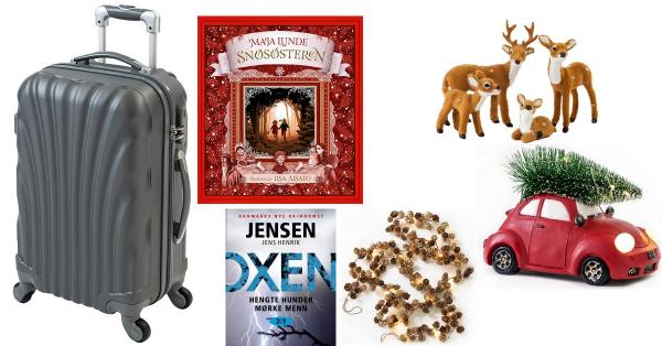 Få koffert, julepynt og bøker - verdt hele 2 595 kroner!