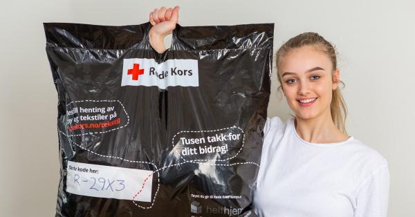 Få Røde Kors-poser gratis til donasjon av tøy
