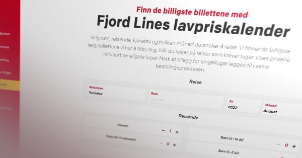 Sjekk lavpriskalenderen til Fjord Line