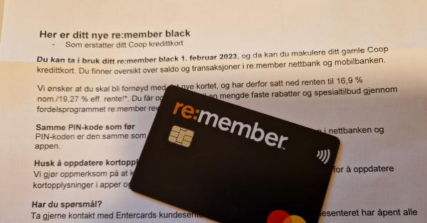 Ikke la deg lure av Entercards sin erstatning for Coop kredittkort