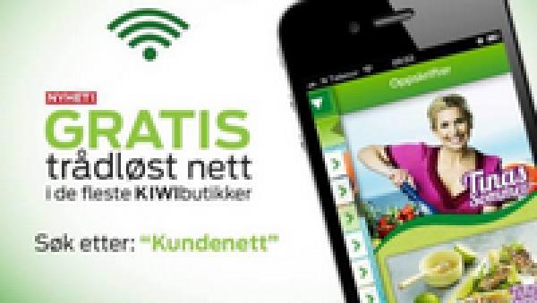 Gratis trådløst nett i Kiwi-butikkene