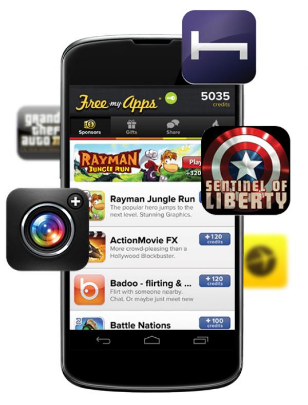 FreeMyApps gir deg gavekort for å laste ned apper