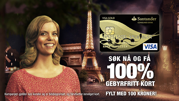 Få 100 kroner fra Santander